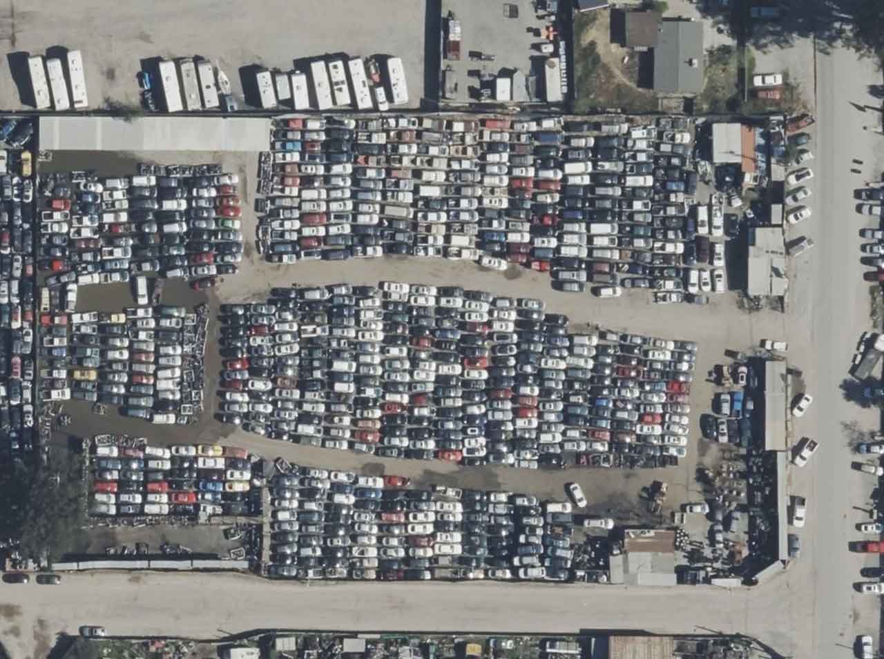 Aerial view of Timos Auto Wrecking at 880 Sheridan Rd, Arroyo Grande, CA 93420