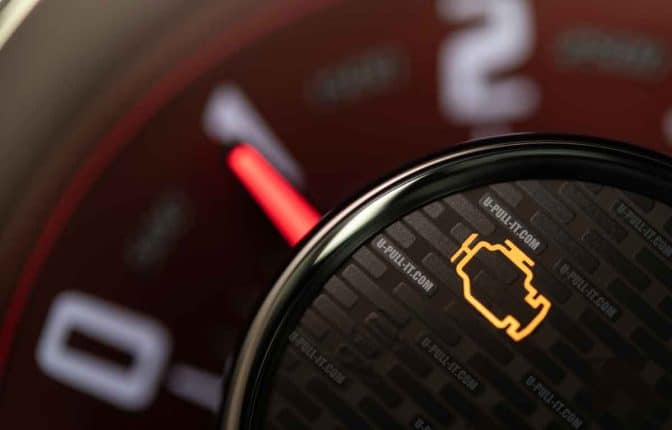 Check engine light on